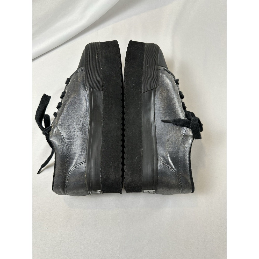 Sideout Sister Company Volatile Vtg Platform Lizzie Silver Black Shoes Women Sz8 - Picture 10 of 10